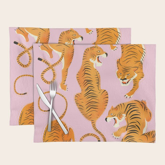 Three fierce tigers Placemat Gallery Image 1