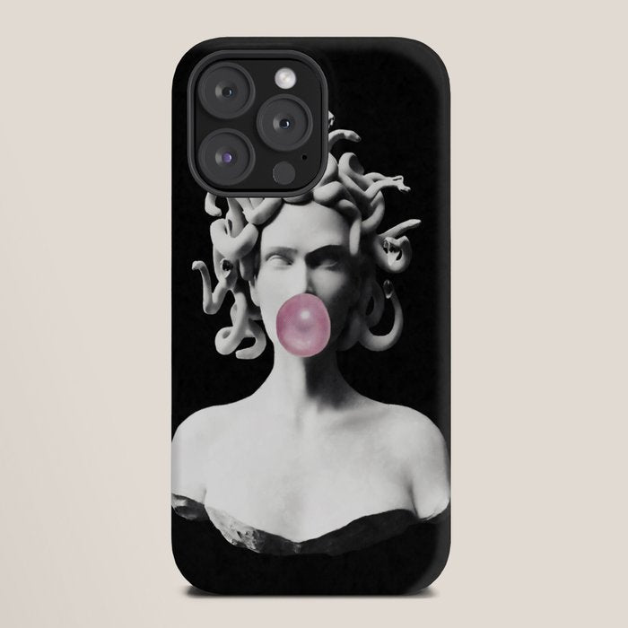 Medusa blowing pink bubblegum bubble iPhone Case Gallery Image 20