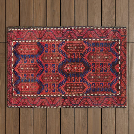 Baluch Antique Khorasan Persian Rug Print Outdoor Rug Gallery Image 1