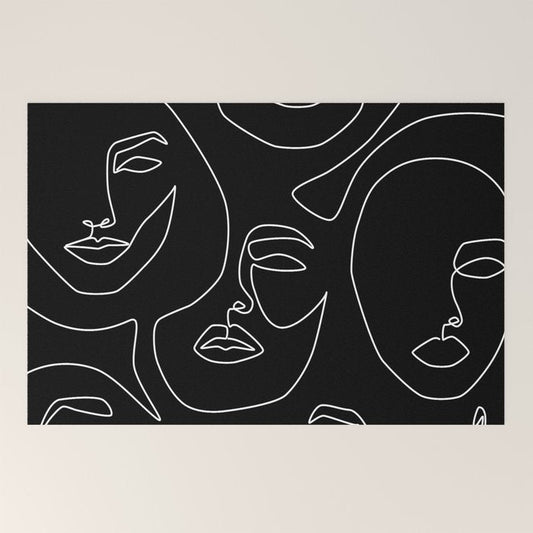 Faces in Dark Welcome Mat Gallery Image 2