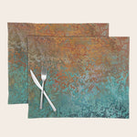 Vintage Copper and Teal Rust Placemat Gallery Image 1