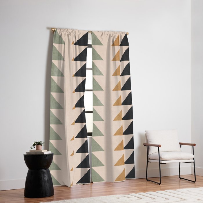 Minimal Geometric 32 Window Curtain Gallery Image 2