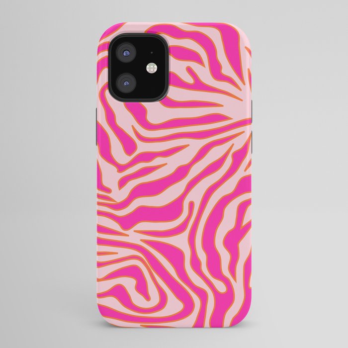 Zebra Print Pink And Orange Zebra Stripes Wild Animal Print Preppy Decor Modern Zebra Pattern iPhone Case Gallery Image 42