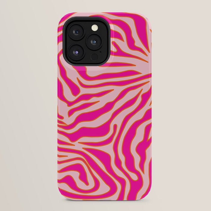 Zebra Print Pink And Orange Zebra Stripes Wild Animal Print Preppy Decor Modern Zebra Pattern iPhone Case Gallery Image 32