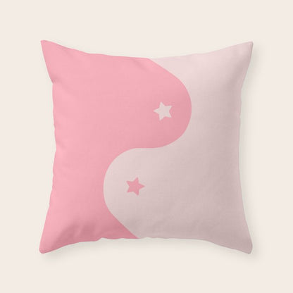 Pinkie Yin Yang Stars Throw Pillow Gallery Image 5