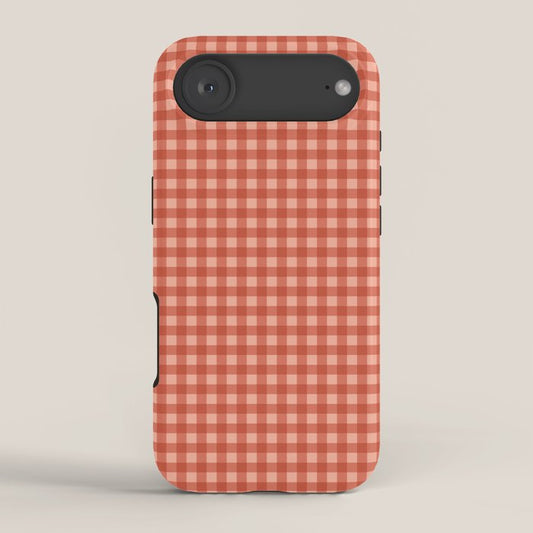 Gingham Plaid Pattern - Strawberry Red iPhone Case Gallery Image 2
