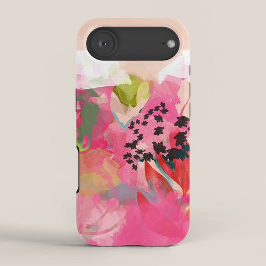 pink summer garden dream abstract iPhone Case Gallery Image 2
