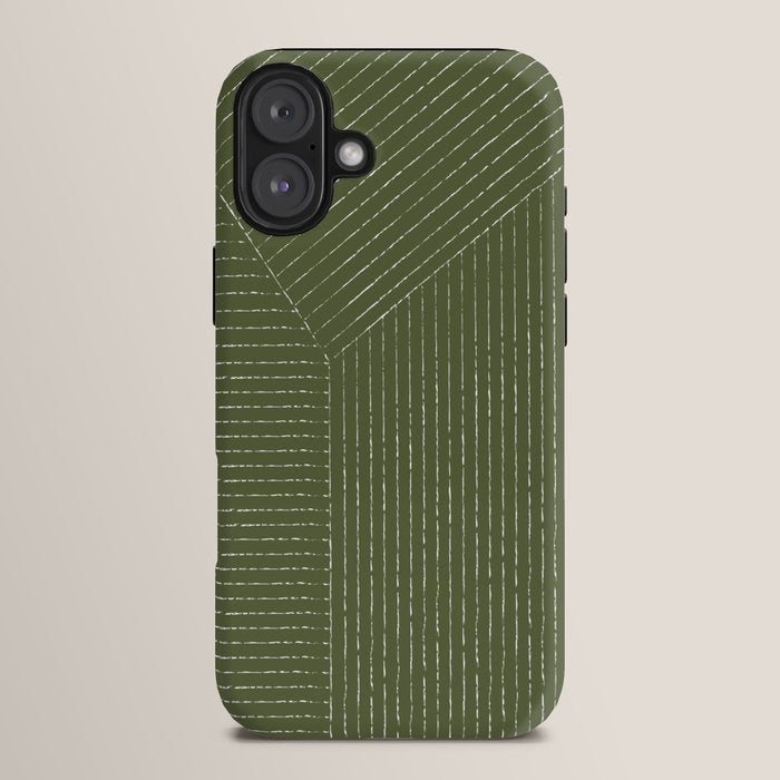 Lines (Moss Green) iPhone Case Gallery Image 14