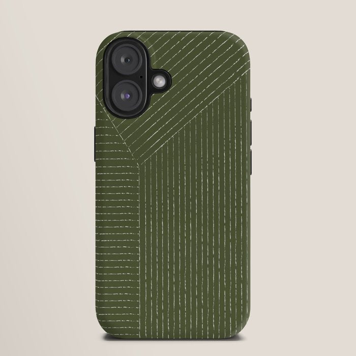 Lines (Moss Green) iPhone Case Gallery Image 9