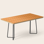 Mid Century Modern Geometric Orange Hexad Pattern Coffee Table Gallery Image 1
