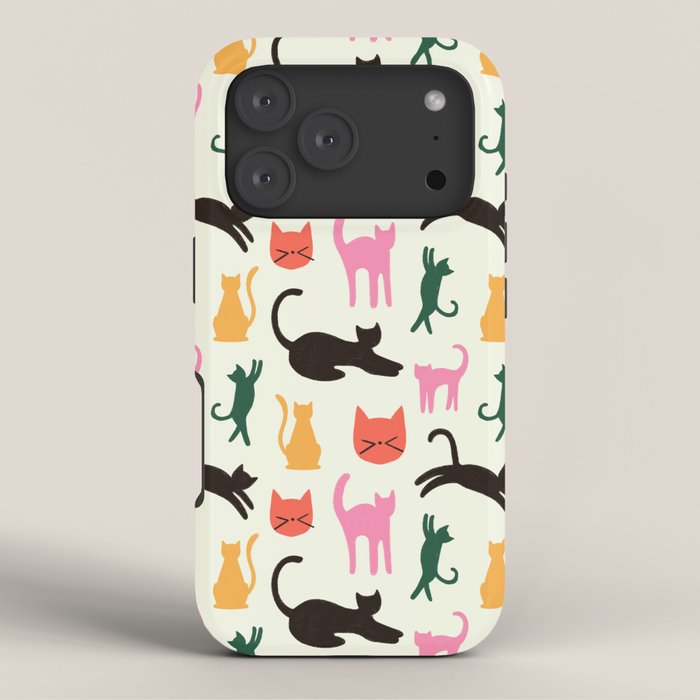 Colorful Cats Pattern iPhone Case Gallery Image 3