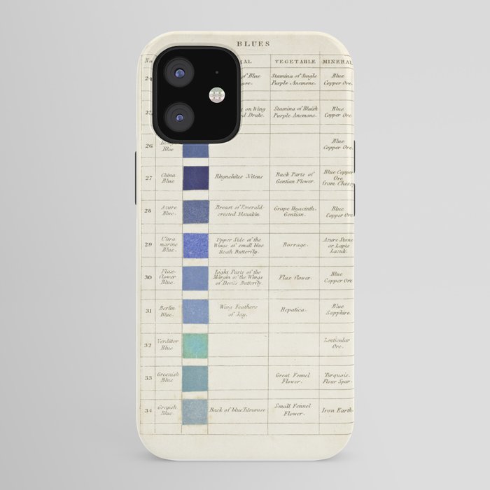 Blues by Patrick Syme from "Wernerâs Nomenclature of Colours" (1821) iPhone Case Gallery Image 41
