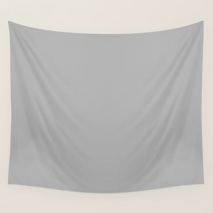 Light Gray Solid. Silver Minimalism Wall Tapestry Gallery Image 4