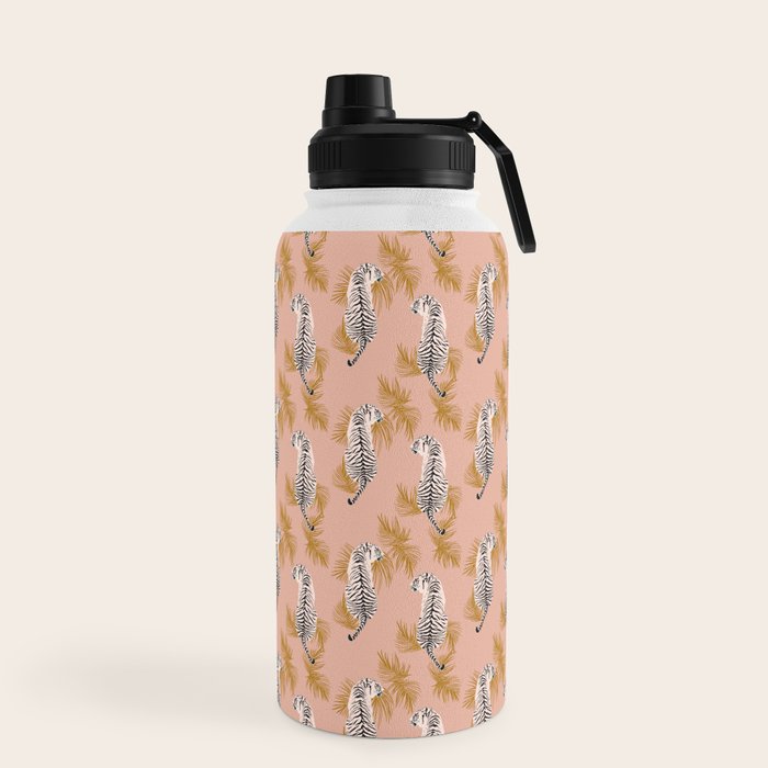 Paisley Tiger - soft pink & gold Water Bottle Gallery Image 5