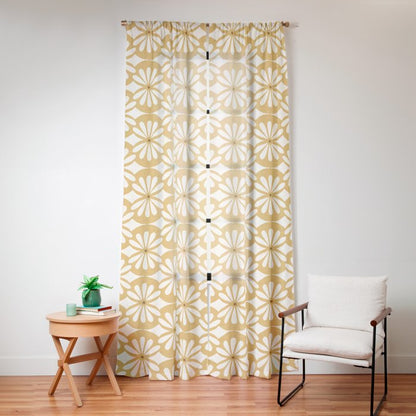 Solstice Boho Geometric Goldenrod Window Curtain Gallery Image 16