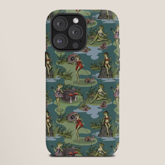 Vintage Pin-Up Girl Frogs iPhone Case Gallery Image 12
