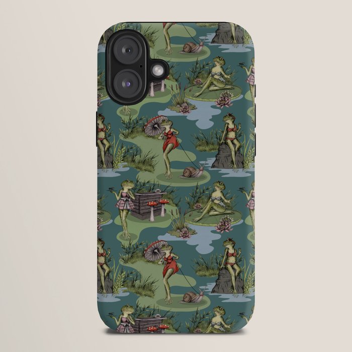 Vintage Pin-Up Girl Frogs iPhone Case Gallery Image 10