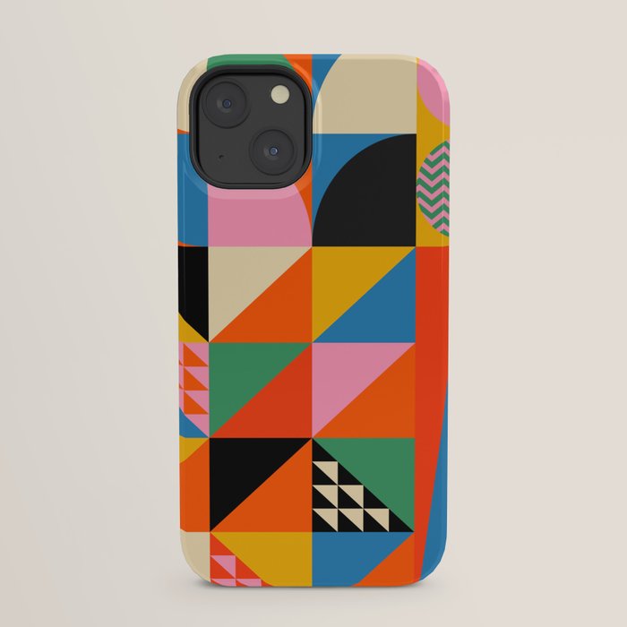 Geometric abstraction in colorful shapes iPhone Case Gallery Image 21