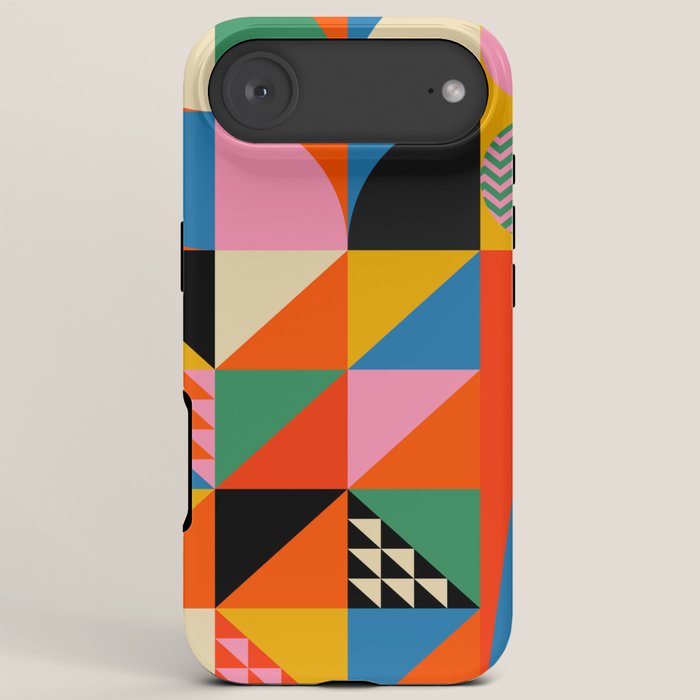 Geometric abstraction in colorful shapes iPhone Case Gallery Image 6