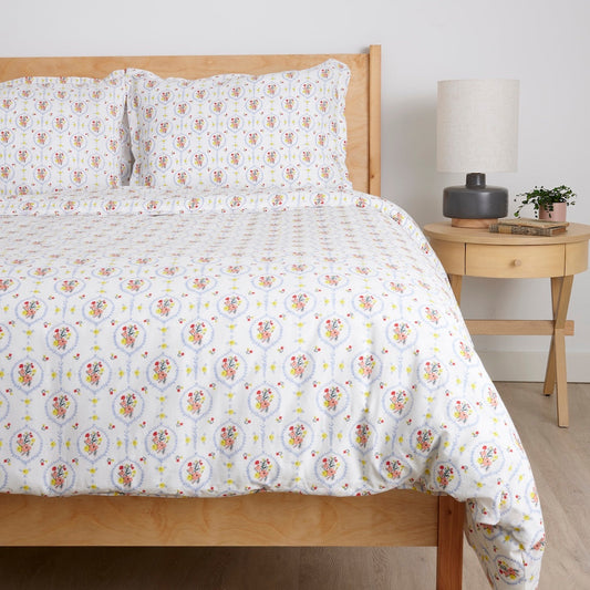 Sweet Posie Vignette Brushed Cotton Duvet Cover Set