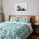 Tropical Palm Brushed Cotton Duvet Cover Set