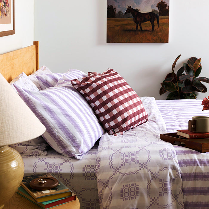 Woven Rings Brushed Cotton Sheet Set