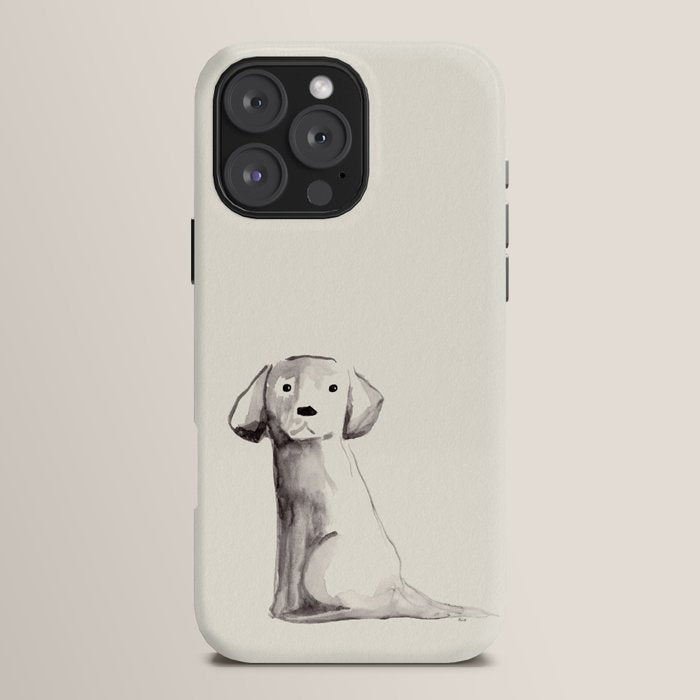 Little pup watercolor dog painting iPhone Case Gallery Image 16