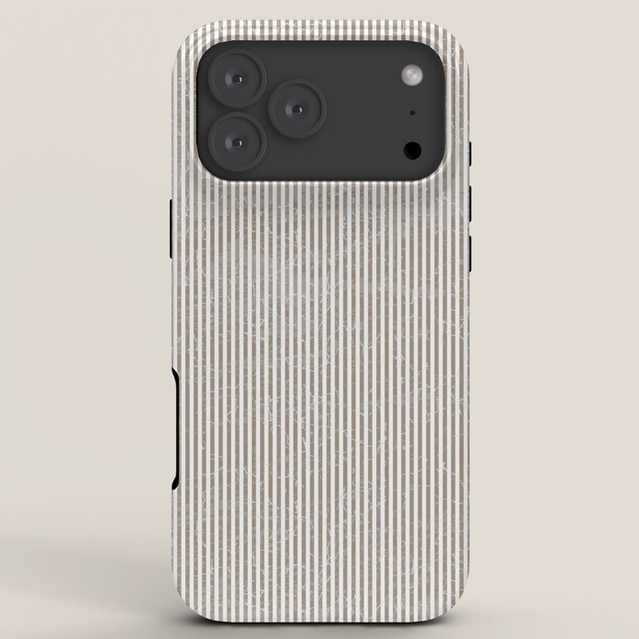 Cocoa Brown Tan Pinstripes iPhone Case Gallery Image 8