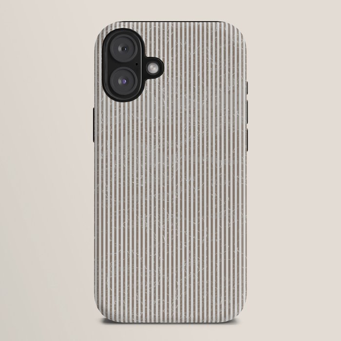 Cocoa Brown Tan Pinstripes iPhone Case Gallery Image 10