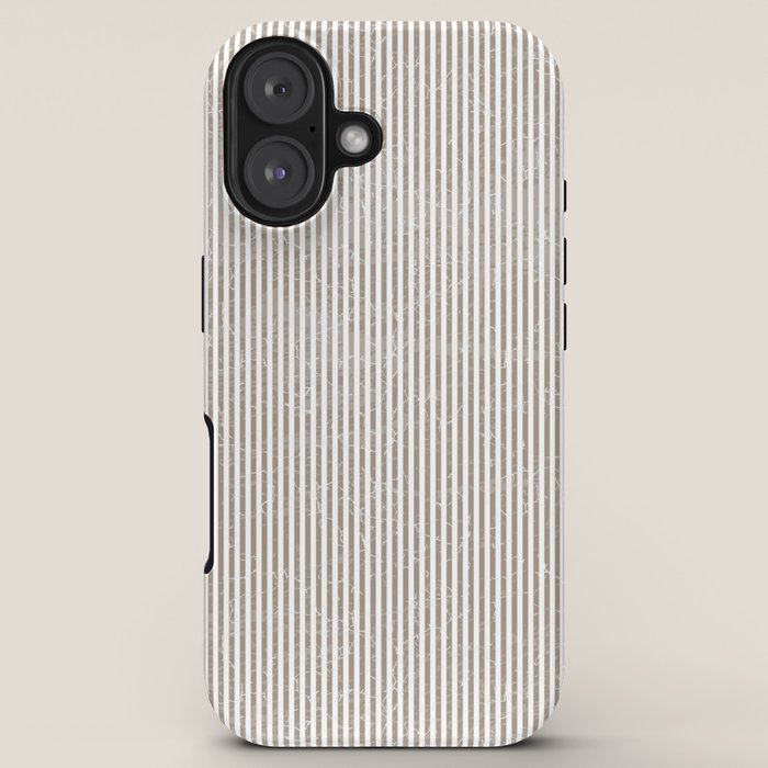 Cocoa Brown Tan Pinstripes iPhone Case Gallery Image 5