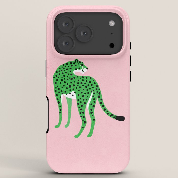 The Stare 2: Tropical Green Cheetah Edition iPhone Case Gallery Image 7