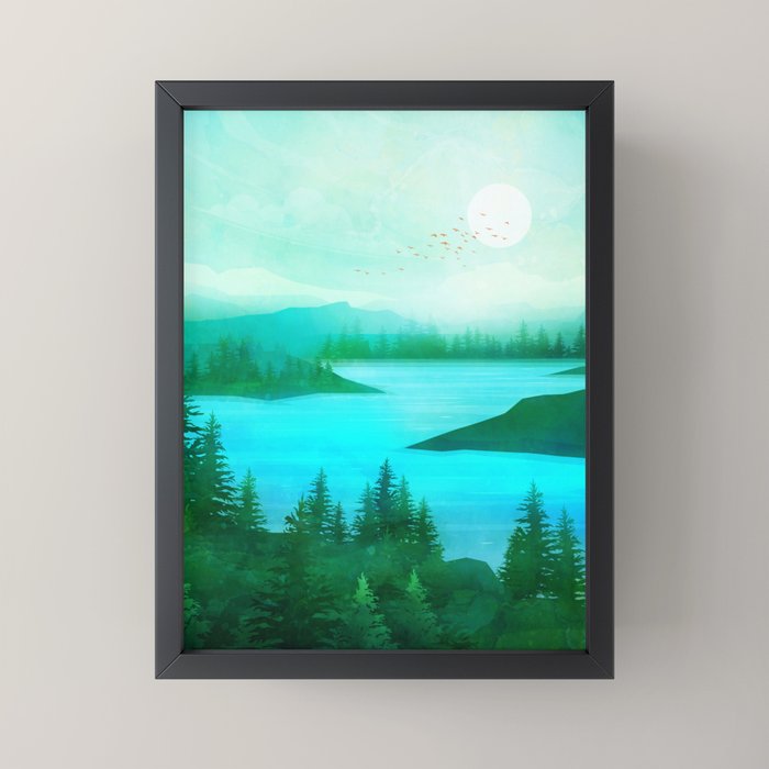 Lake Morning Mini Art Print Gallery Image 3
