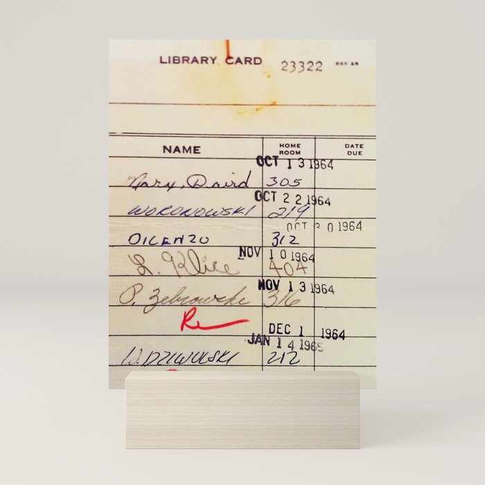 Library Card 23322 Mini Art Print Gallery Image 5