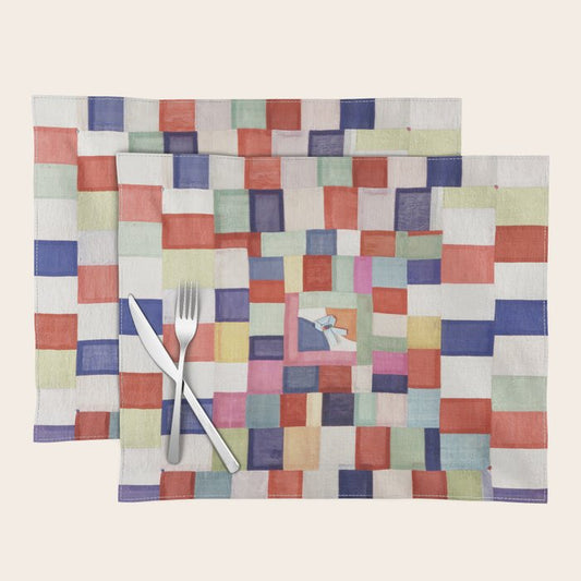 Korean 19th Century Geometric Textile Print Placemat Gallery Image 2