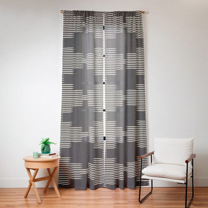 Southwestern Minimalist Black & White Window Curtain Gallery Image 16