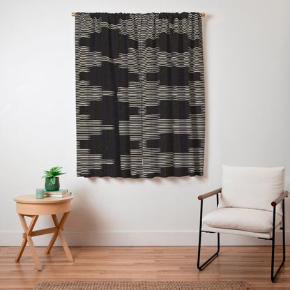 Southwestern Minimalist Black & White Window Curtain Gallery Image 7