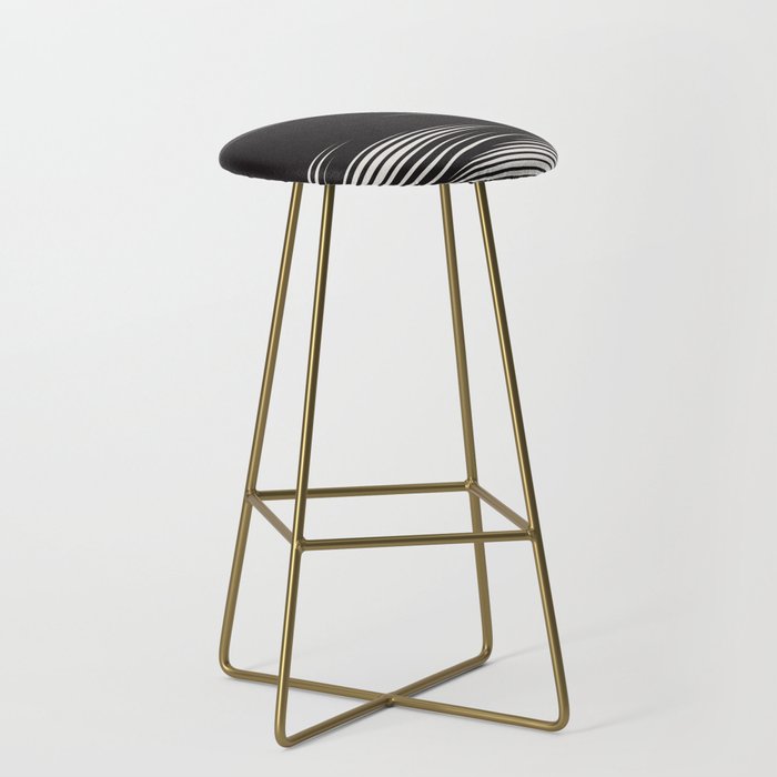 Wavy Black and Beige 13 Stool Gallery Image 2