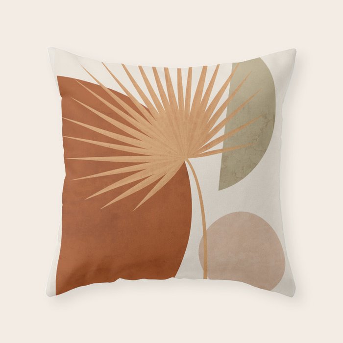 Tropical Leaf- Abstract Art 14 Throw Pillow Gallery Image 1