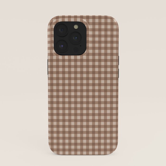 Gingham Plaid Pattern - Coffee Creme iPhone Case Gallery Image 39