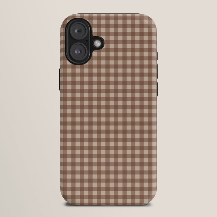 Gingham Plaid Pattern - Coffee Creme iPhone Case Gallery Image 10