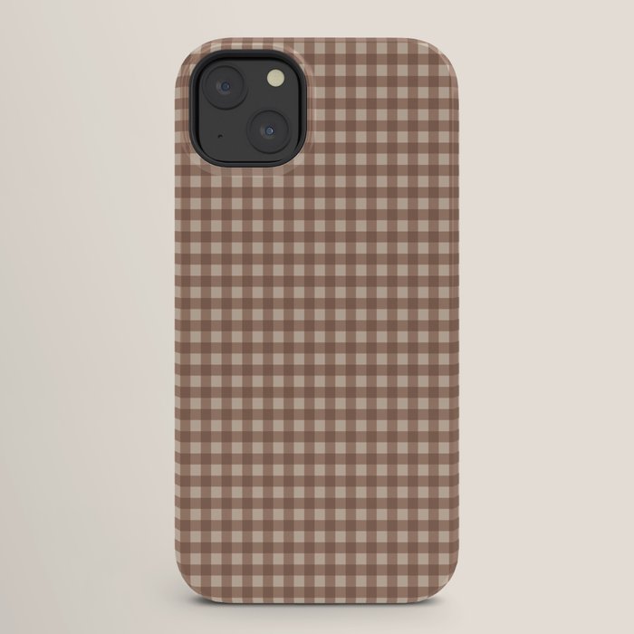 Gingham Plaid Pattern - Coffee Creme iPhone Case Gallery Image 26