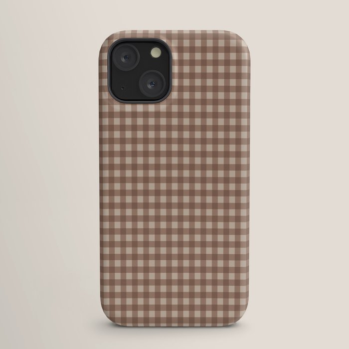 Gingham Plaid Pattern - Coffee Creme iPhone Case Gallery Image 17