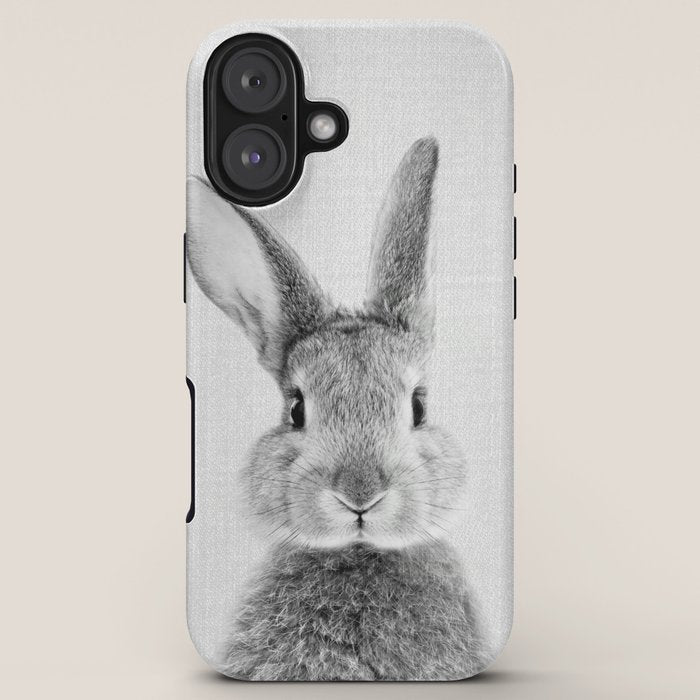 Rabbit - Black & White iPhone Case Gallery Image 5