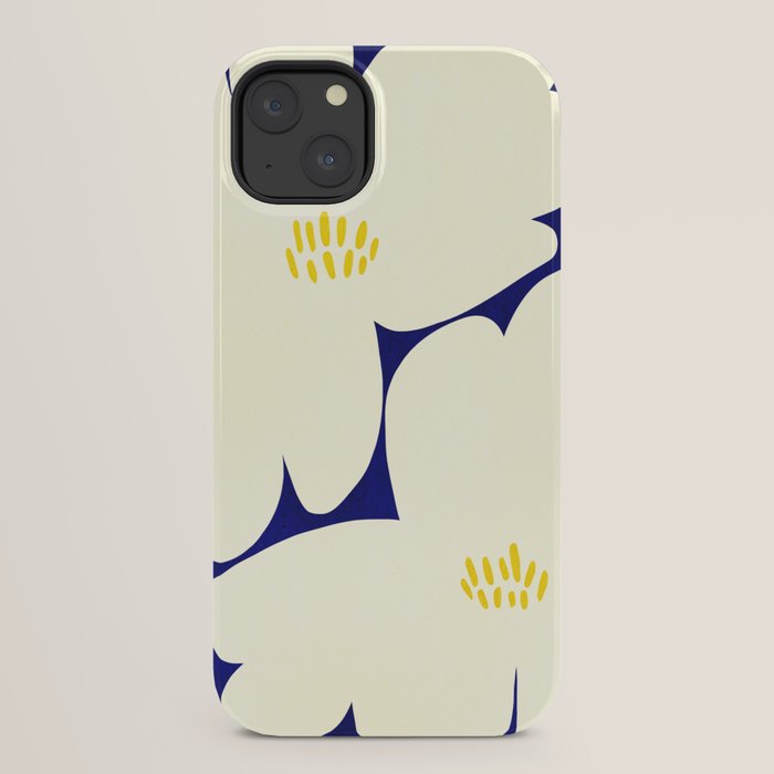 Abstract botanical 52-blue iPhone Case Gallery Image 30