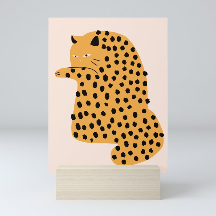 Self grooming cat Mini Art Print Gallery Image 5