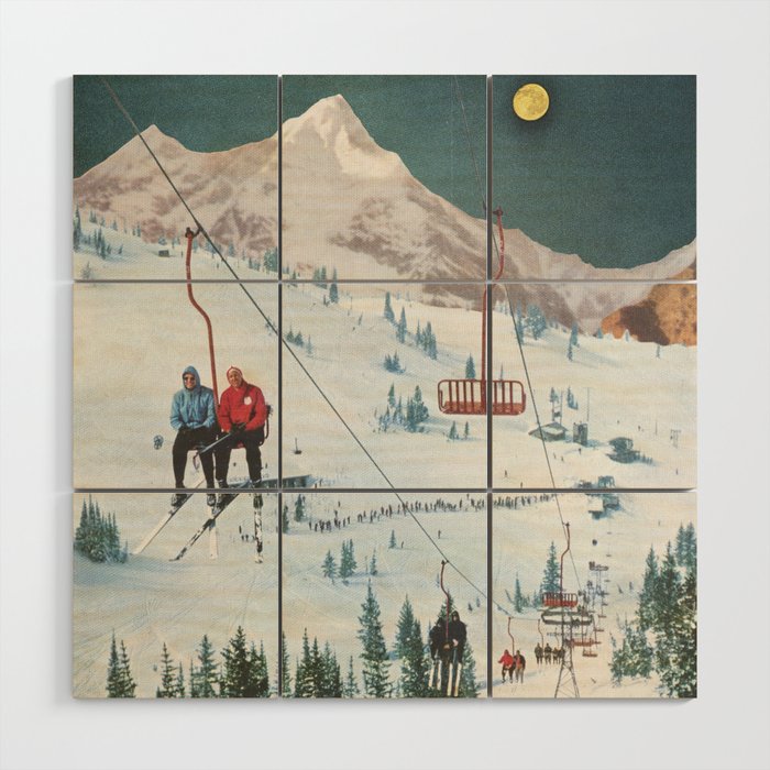 Bridger Skiing Wood Wall Art Gallery Image 3