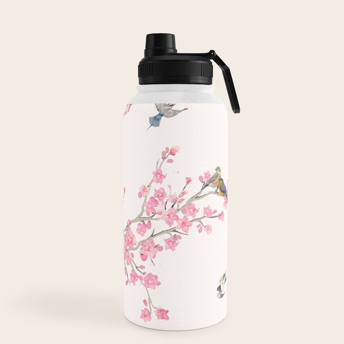 Birds and cherry blossoms Water Bottle Gallery Image 5
