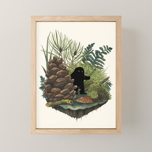 Tiny Sasquatch Mini Art Print Gallery Image 1