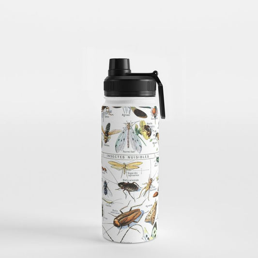 Insects Illustrations by Millot and Larousse Water Bottle Gallery Image 2