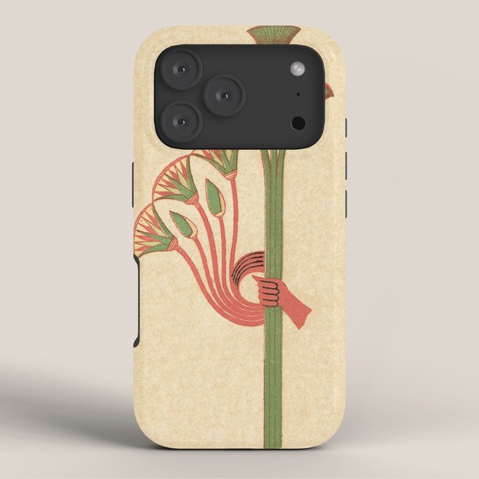 Egyptian Papyrus Plants and Lotus Flowers iPhone Case Gallery Image 3